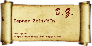 Depner Zoltán névjegykártya