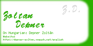 zoltan depner business card